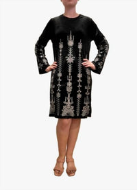 Johnny Was - MARIK BOUNCE VELOUR KIMONO SLEEVE DRESS