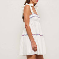Mustard Seed - Tied Shoulder Tiered Dress