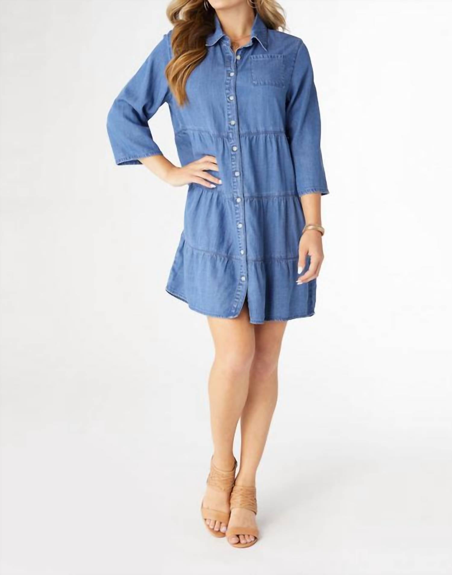 Coco + Carmen - Marissa Tiered Chambray Dress