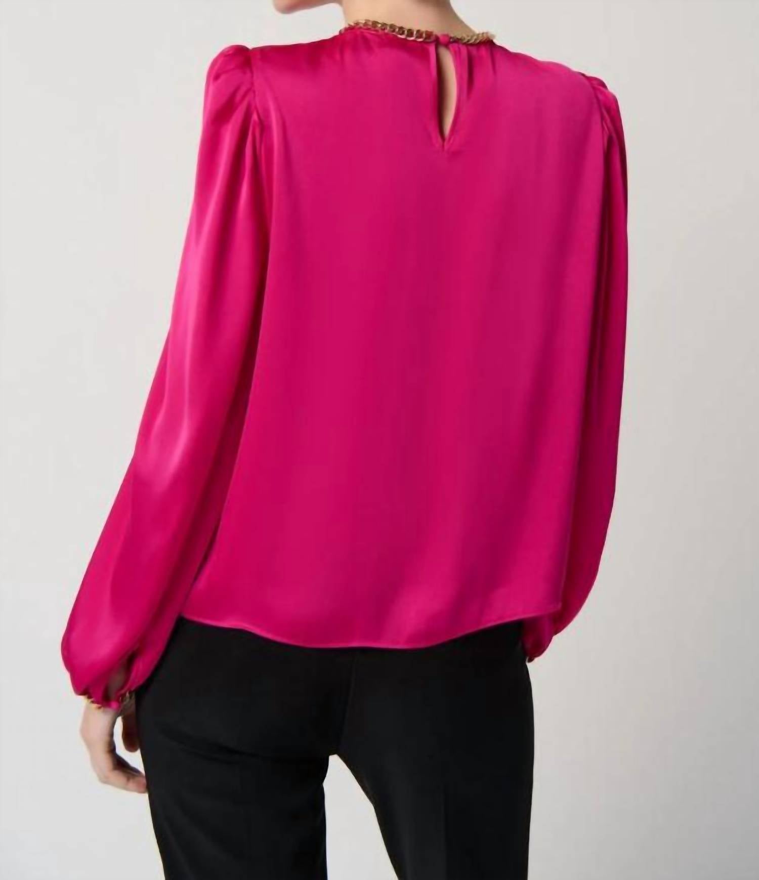 Joseph Ribkoff - Satin Puff Sleeve Top
