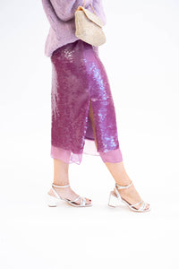 Astr - Shirin Sequin Midi Pencil Skirt