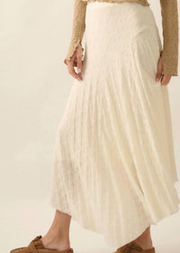 Promesa - Floral Embroidered Midi Skirt