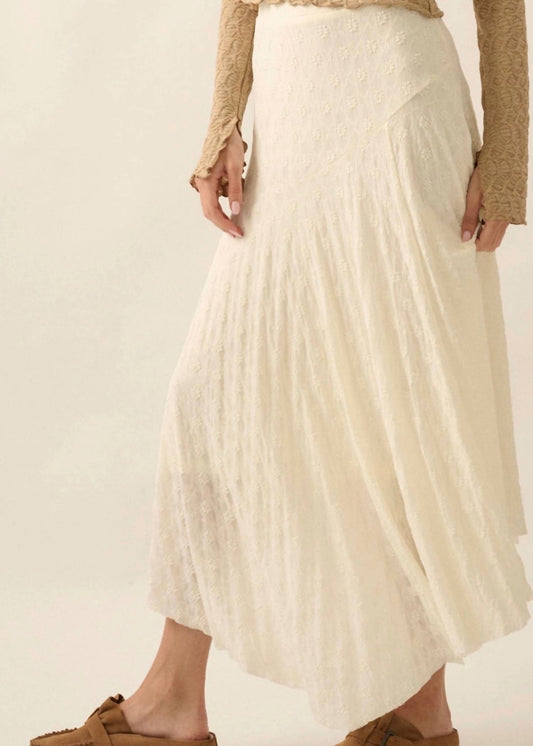 Promesa - Floral Embroidered Midi Skirt