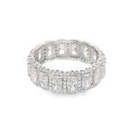 Allyanna Gifts Women's Moissanite Radiant Cut Halo Eternity Band Bracelete in silver - women's jewelry