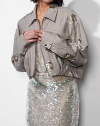 Greylin - Brielle Sequin Embroidered Jacket