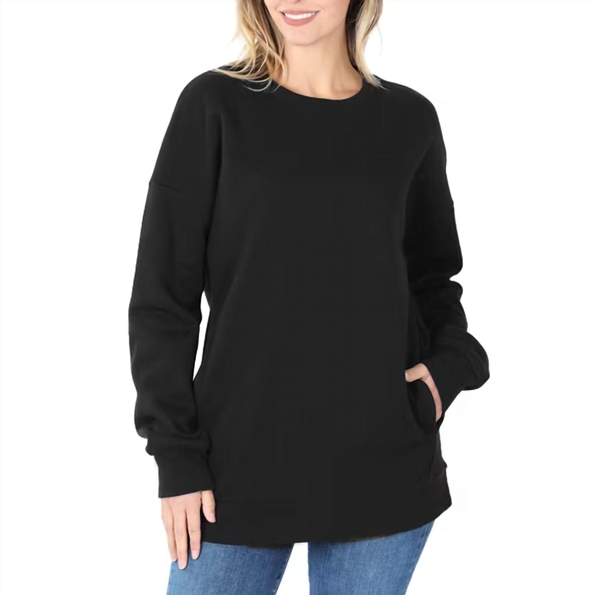 Zenana - Zuri Crew Neck Sweatshirt