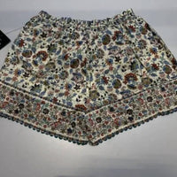 Pomander Place Womens Chintz Nova Floral Shorts in cream beige multi - women's shorts - detail view
