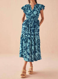 OMIKA Willa Midi Dress in lolita harbor - women's dress