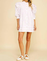 Pinch - Emily Floral Print Pintuck Mini Dress