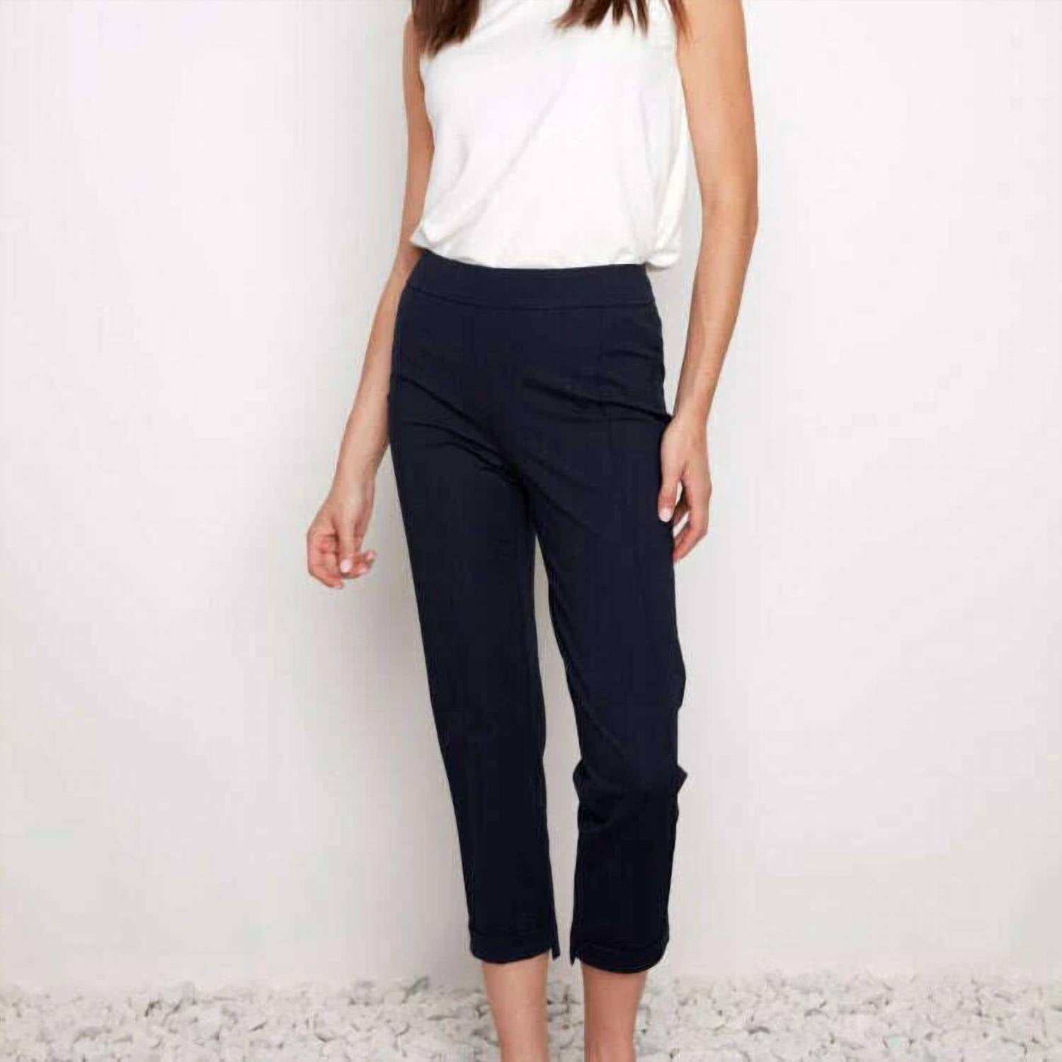 Up! - Compression Slim Cropped Front-cuff Pants