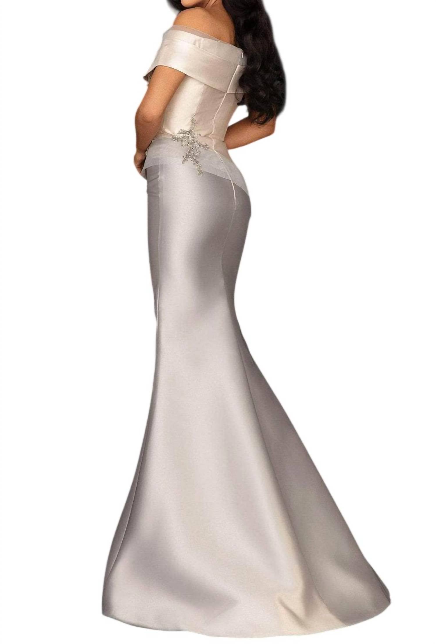 Terani Couture - Off-shoulder Mermaid Mother Of The Bride Dress