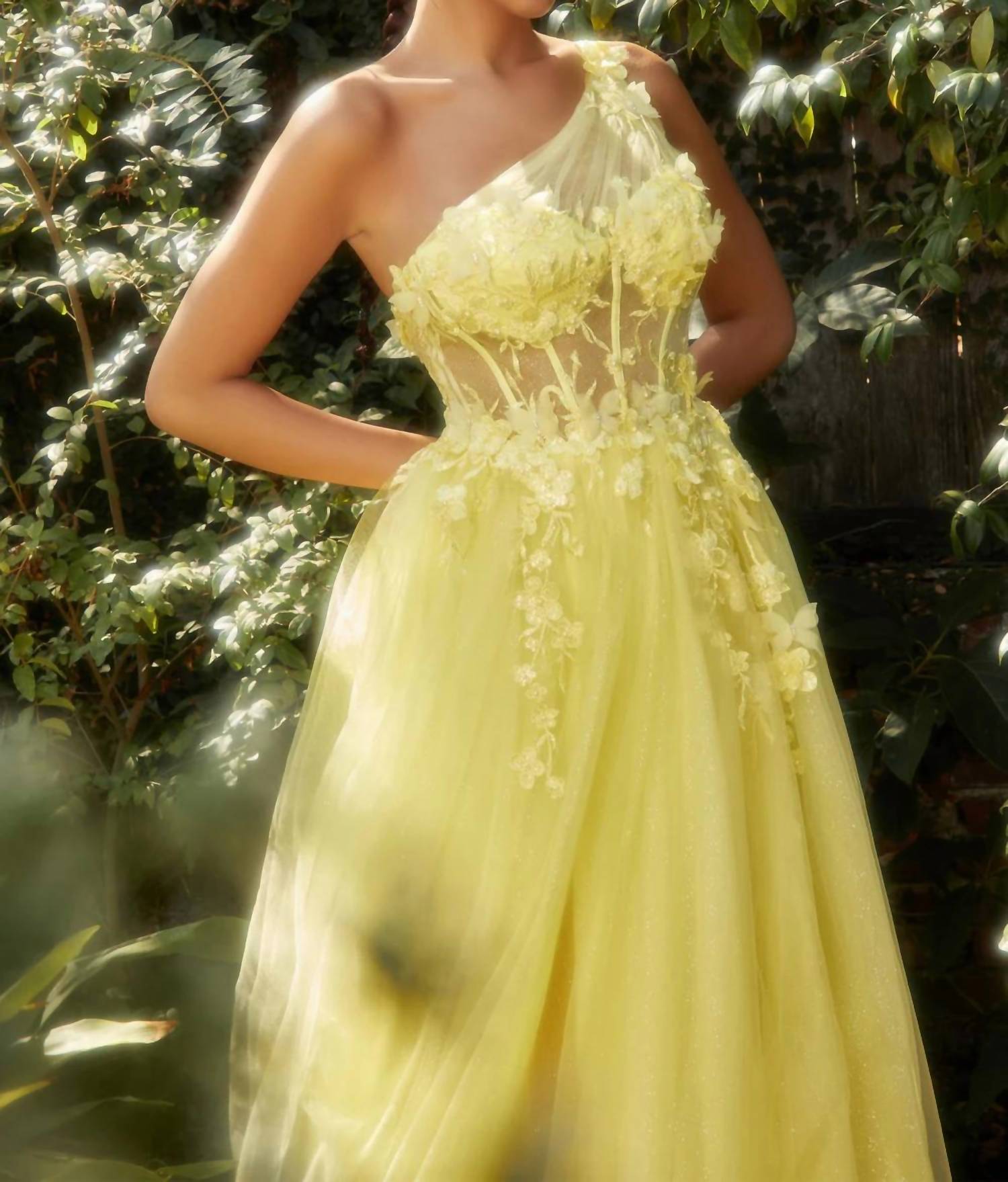 Andrea & Leo Couture - ONE SHOULDER EVENING GOWN