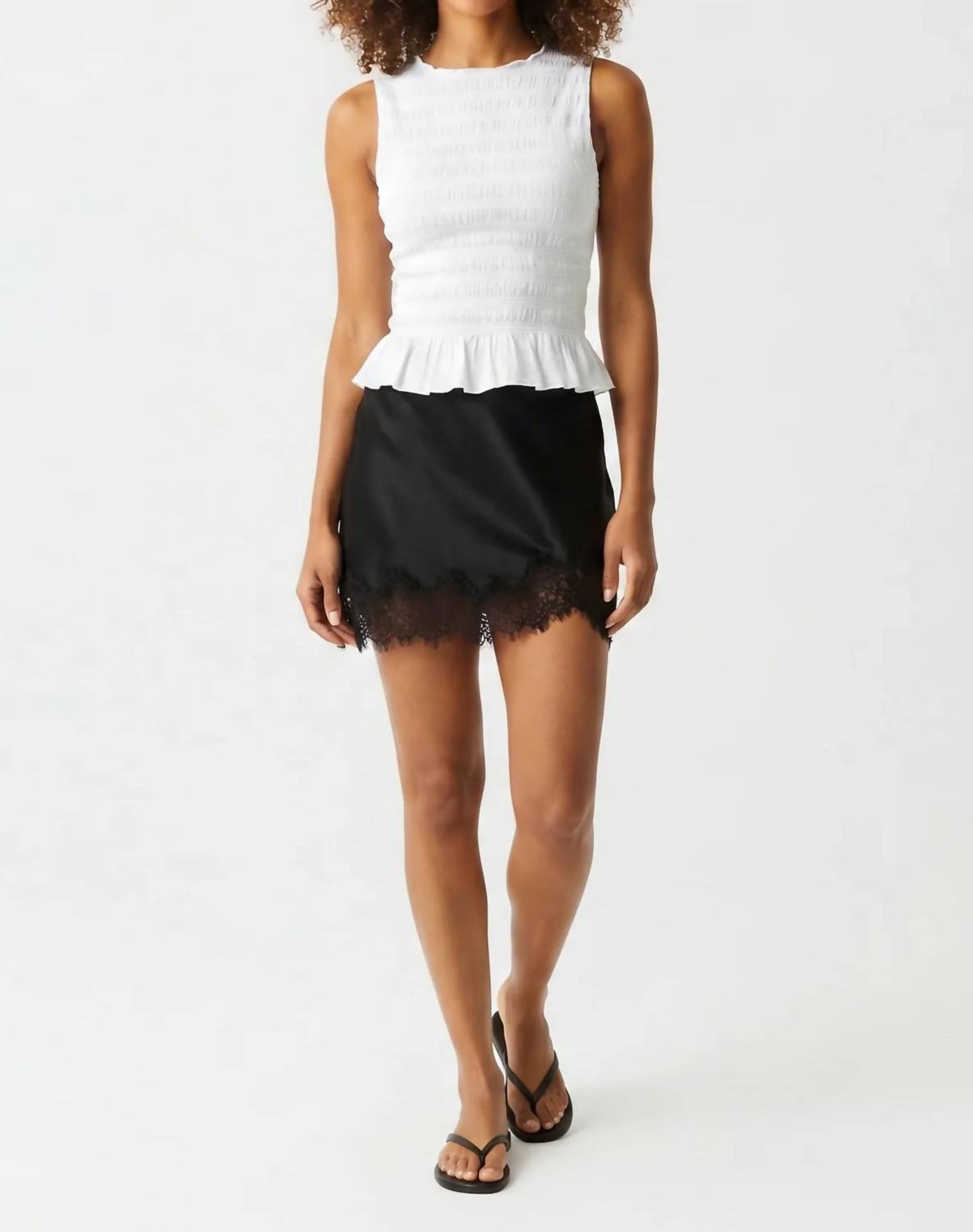Sanctuary - Everyday Satin Lace Mini Skirt