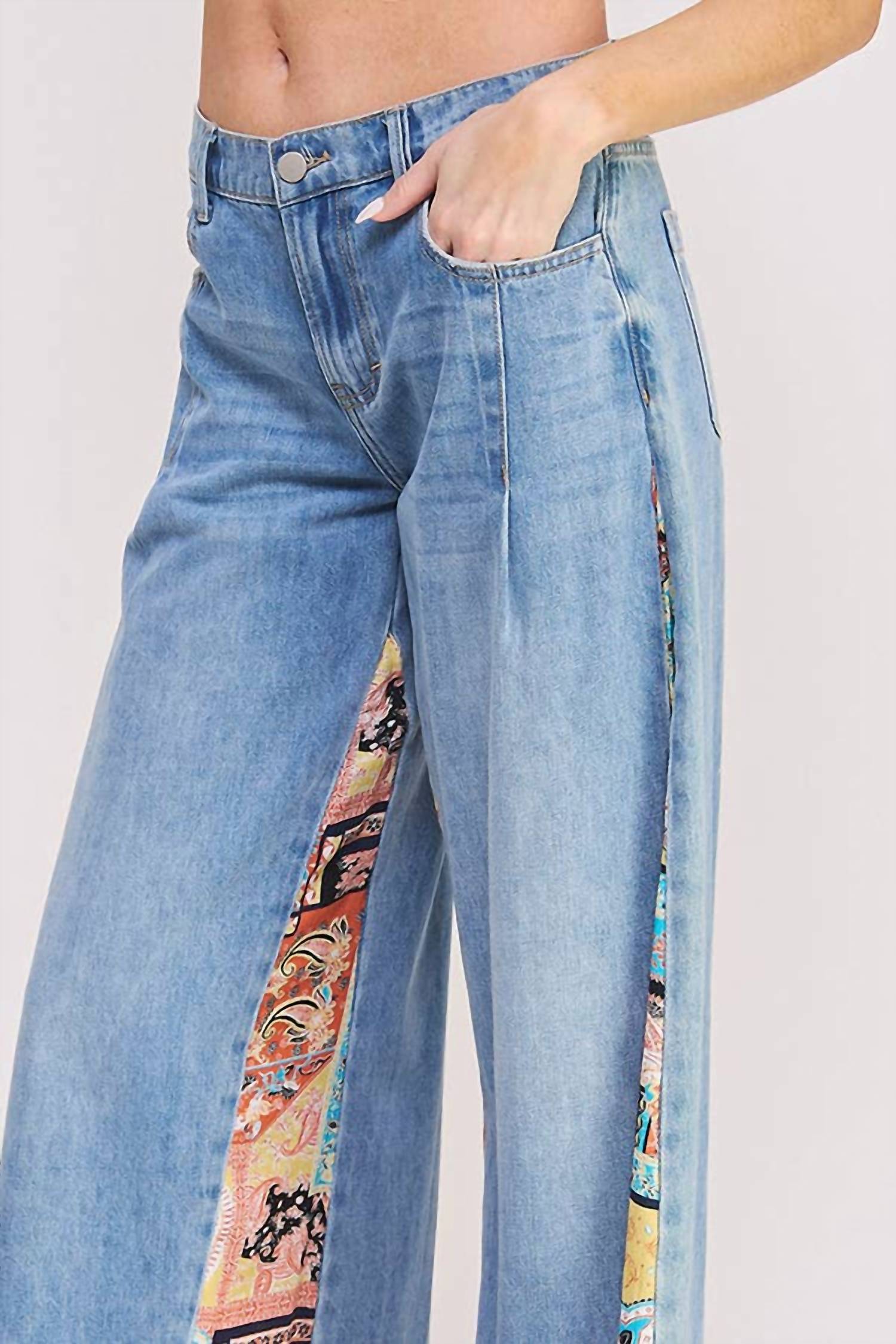 Jade By Jane - Paisley Patchwork Jeans