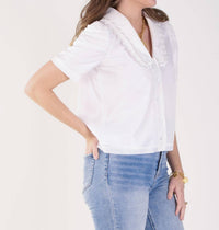 Emily Mccarthy - Cameron Scalloped Collar Top