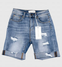 Risen - Women's Josey Ray High Rise Distressed Long Shorts