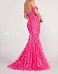 Ellie Wilde - Off Shoulder Sequin Prom Dress