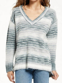 Autumn Stripe V-Neck Sweater