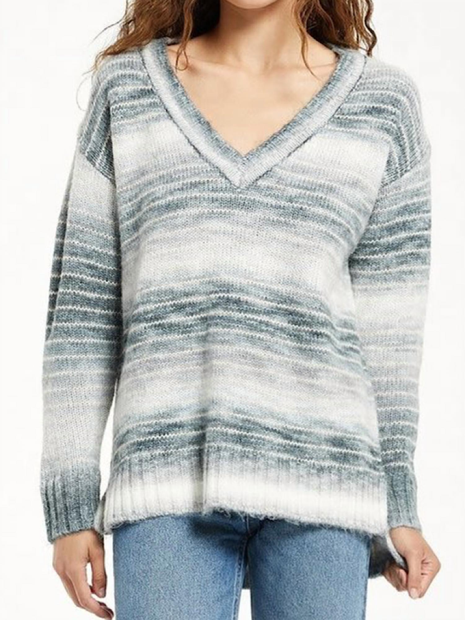 Autumn Stripe V-Neck Sweater