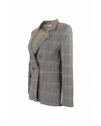 Theo The Label - Women's Eudora Split Sleeve Sequined Prince Of Wales Jacket