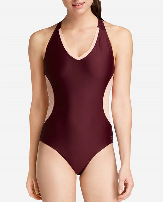 Danskin - V-Neck Racerback Mesh Leotard One Piece