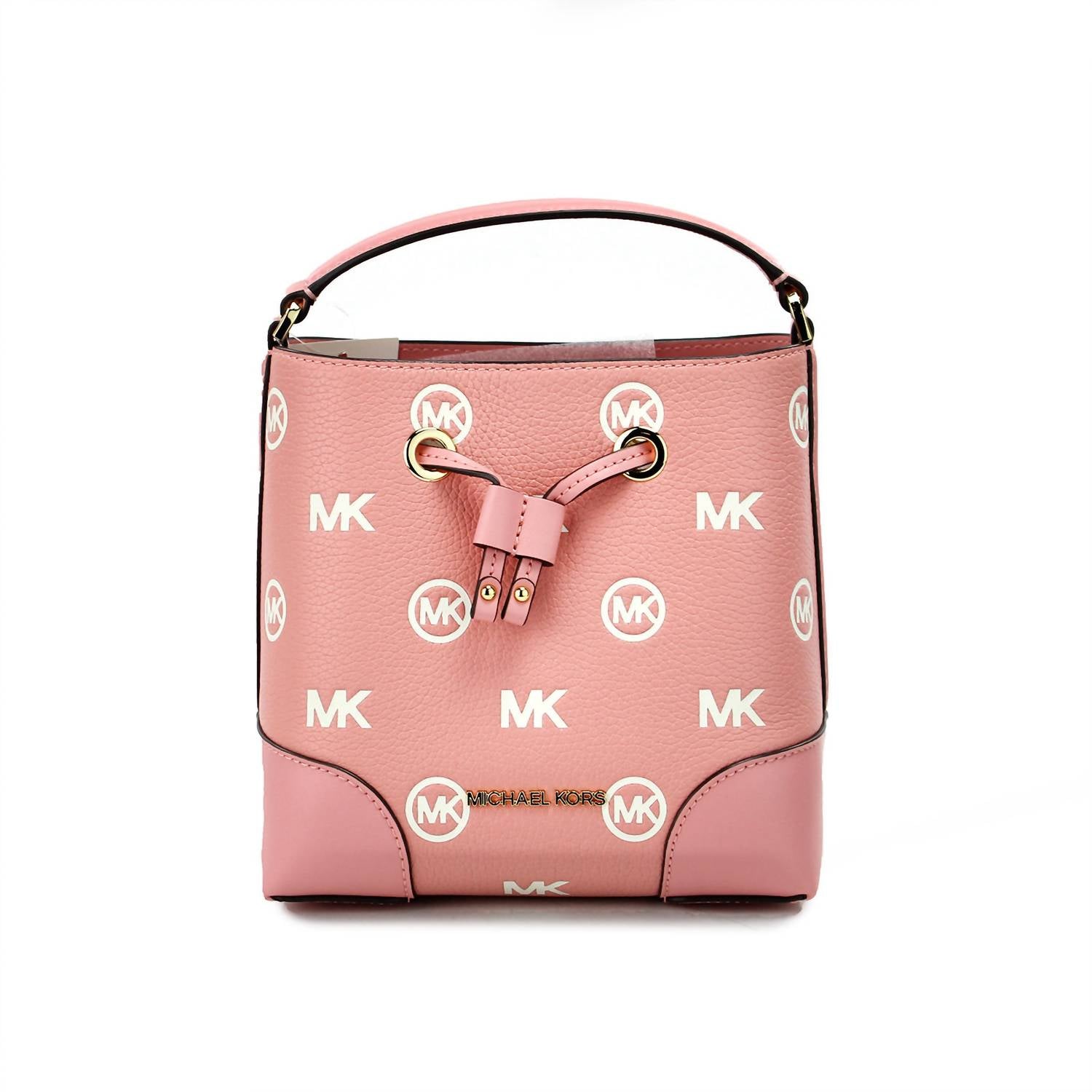 Michael Kors - Women's Mercer Embossed Drawstring Bucket Messenger Bag Small