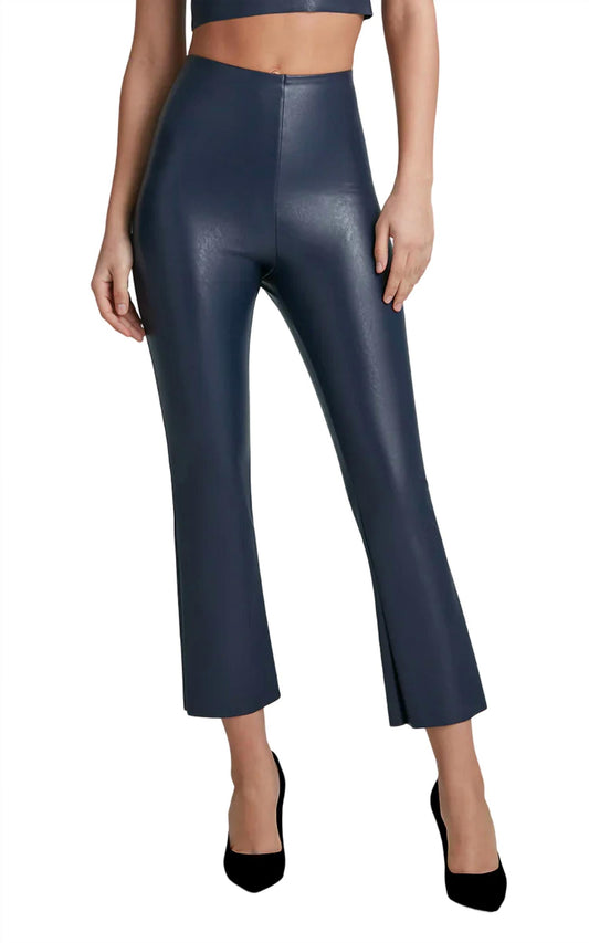 Commando - Faux Leather Crop Flare Legging