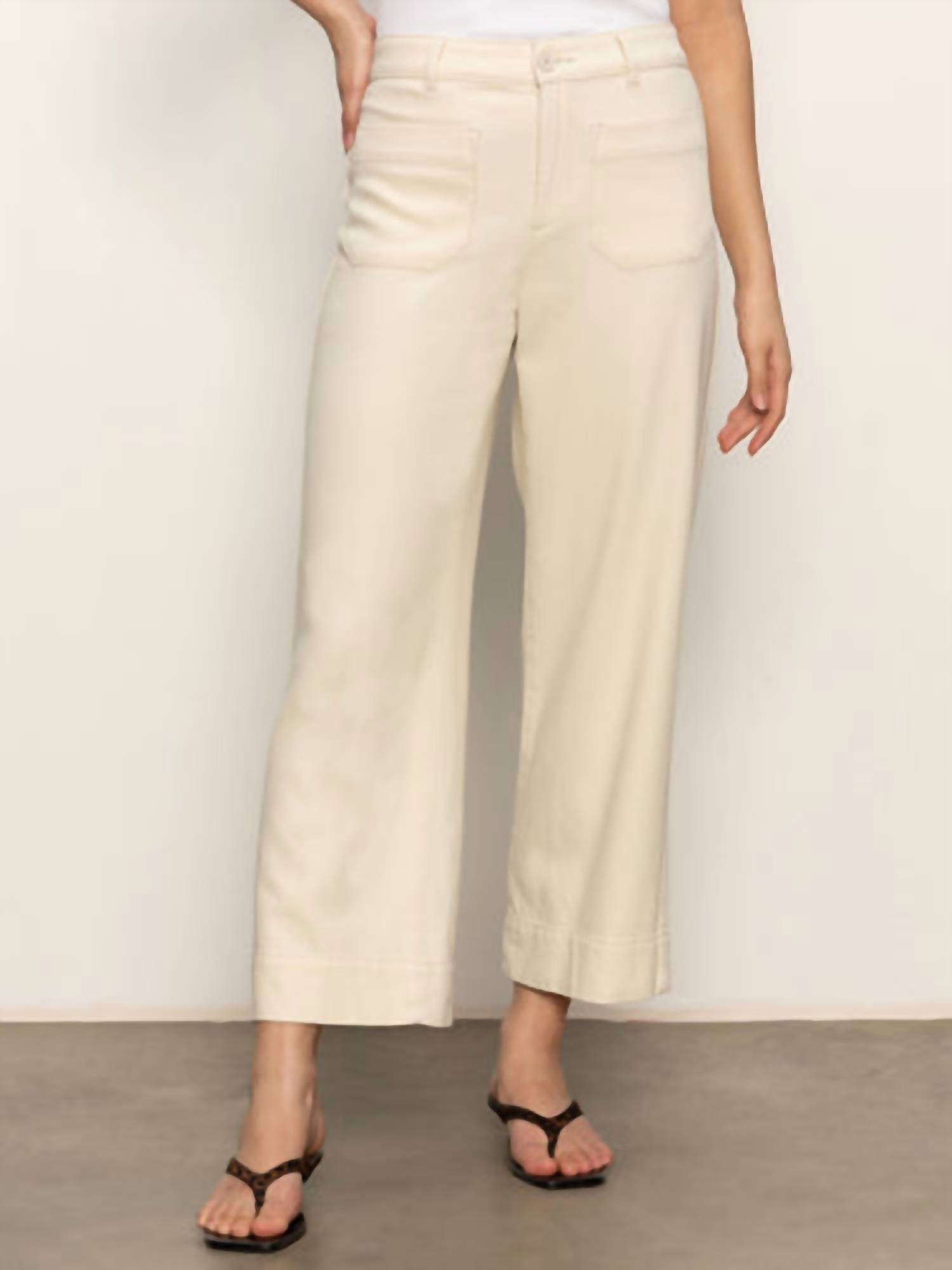 Sanctuary - Soft Marine Wide Leg Standard Rise Crop Pants