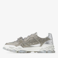 JIMMY CHOO Men's Diamond X Strap Low-top Sneakers With Crystals in silver - men's sneaker - alternate view