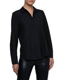L'Agence - Ellery Embellished Cotton-blend Blouse