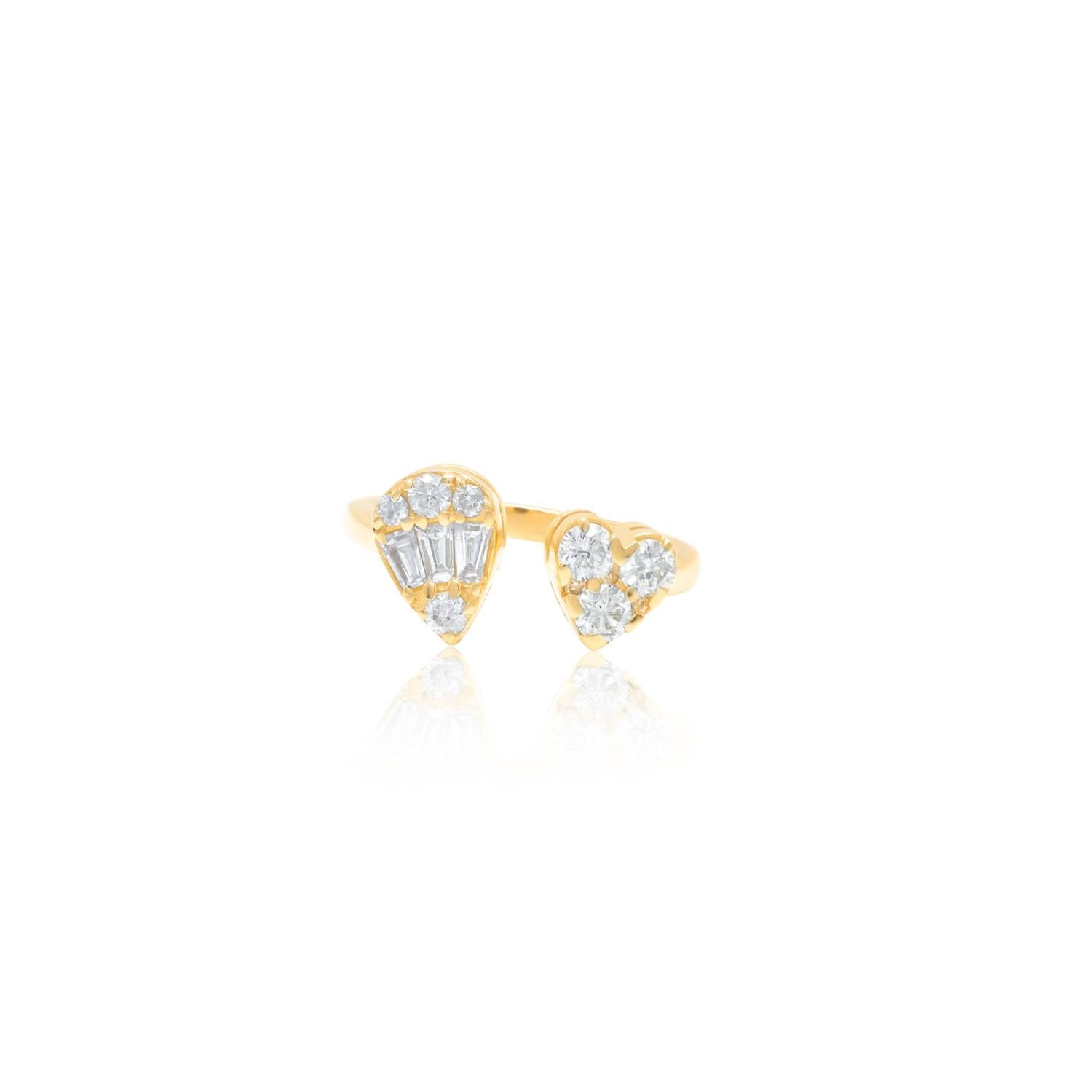 Diana M Jewels - 0.76 Cts Pave Toi Et Mo Diamond Ring