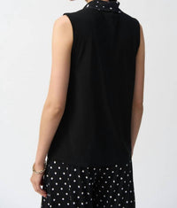 Joseph Ribkoff - V-Neck Tie Front Sleeveless Top