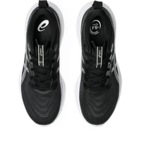 ASICS Men's Cumulus 27 Running Shoes in black white - men's shoe - detail view