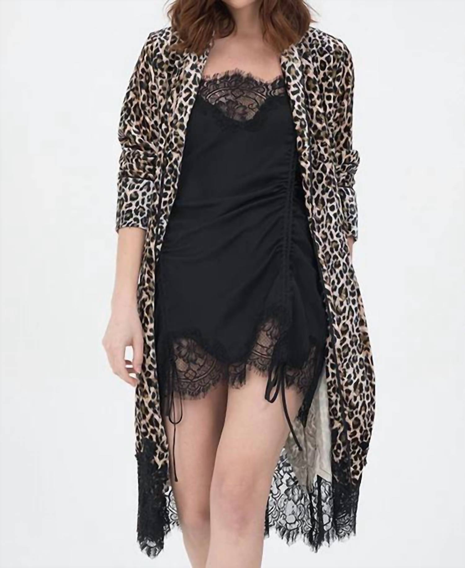 Gold Hawk - Rouched Coco Lace Silk Tunic