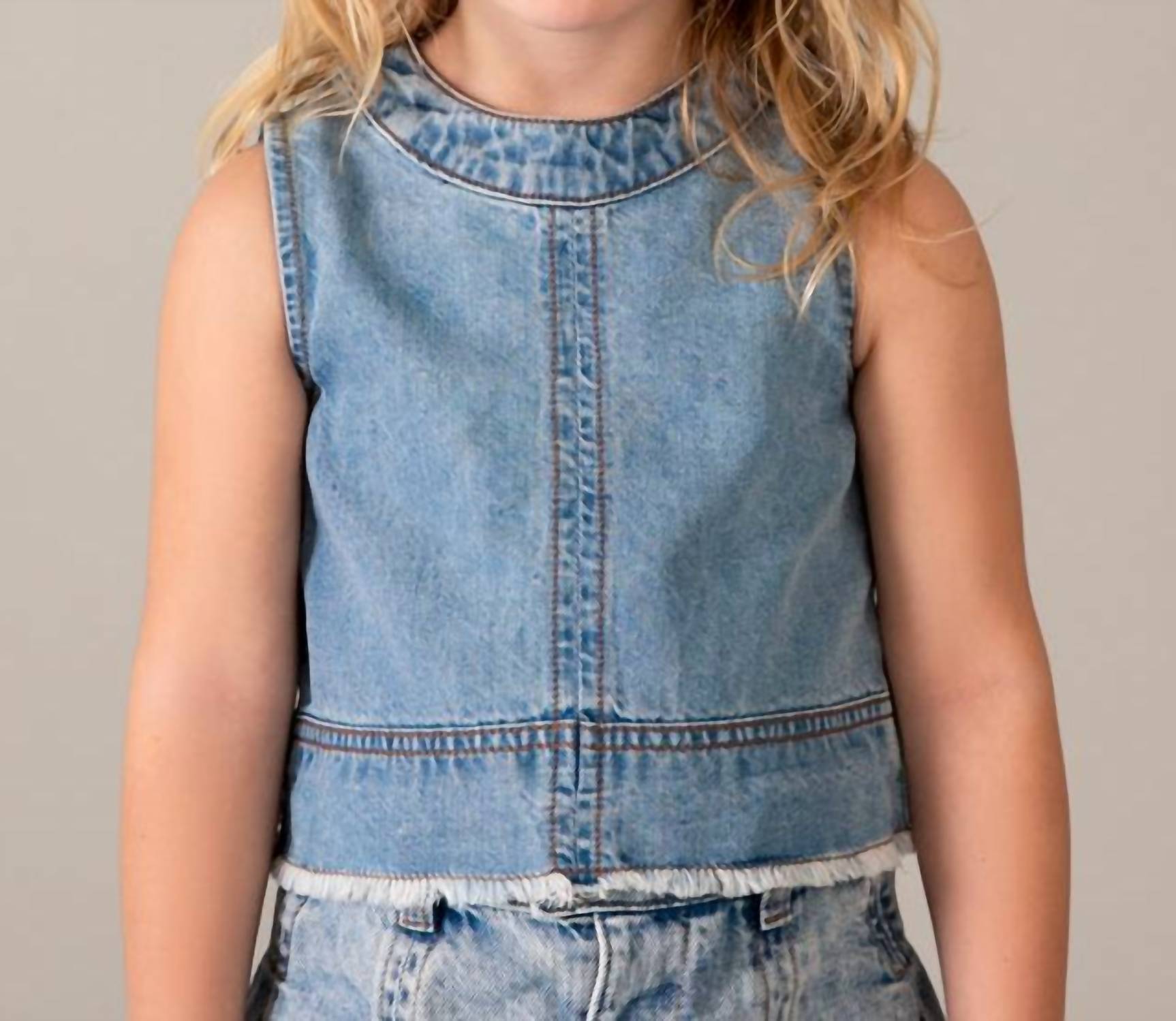 Mayoral - Denim Bow Top