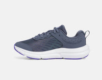 UNDER ARMOUR Girl's Assert 10 Running Shoes in mod gray white black - kids' sneaker - detail view