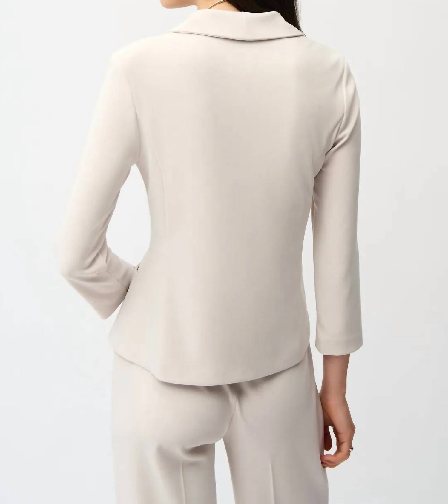 Joseph Ribkoff - Women's 3/4 Sleeves Fitted Blazer Jacket
