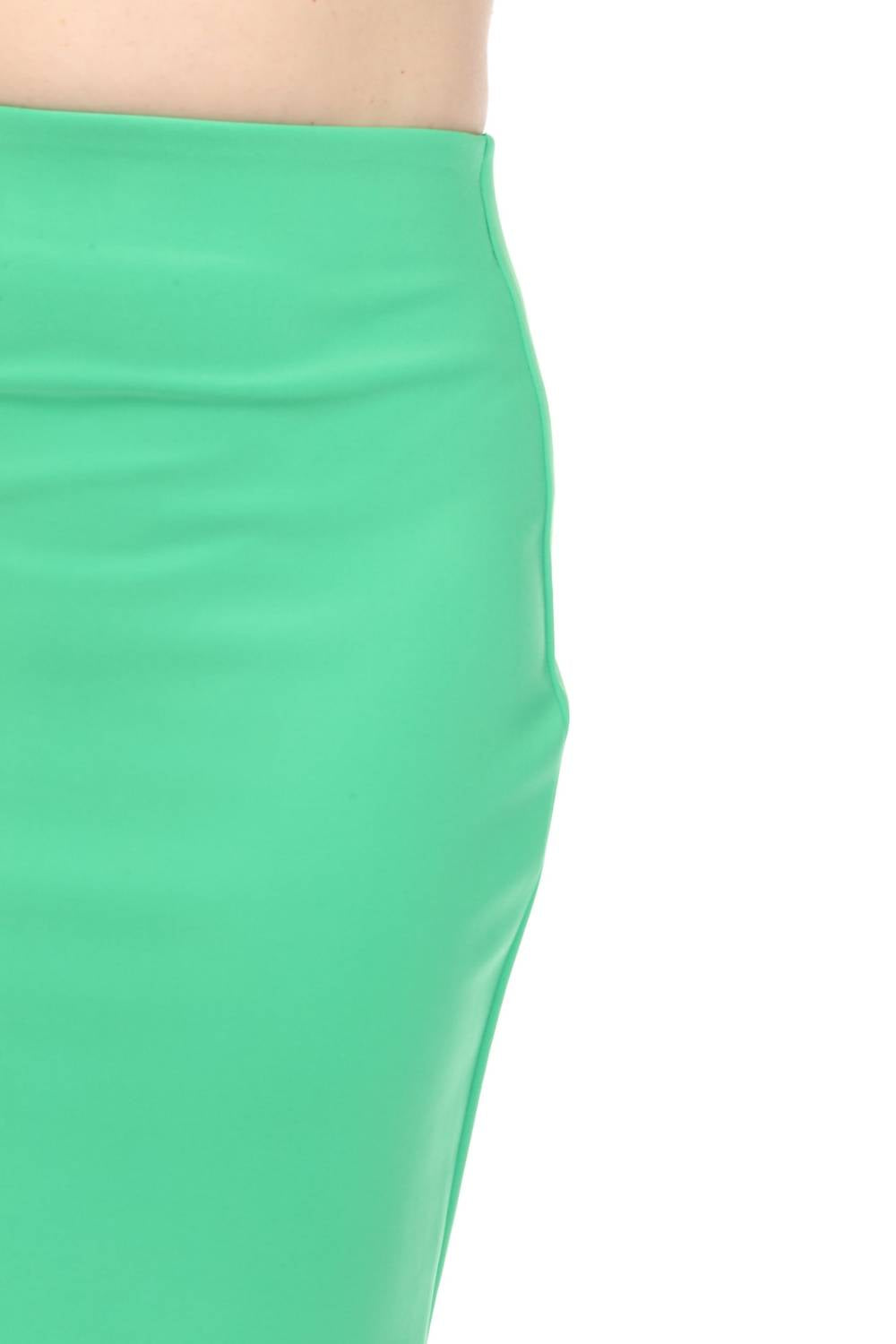 Joseph Ribkoff Stretch Pull On Pencil Skirt in island green - women's skirt - view 4