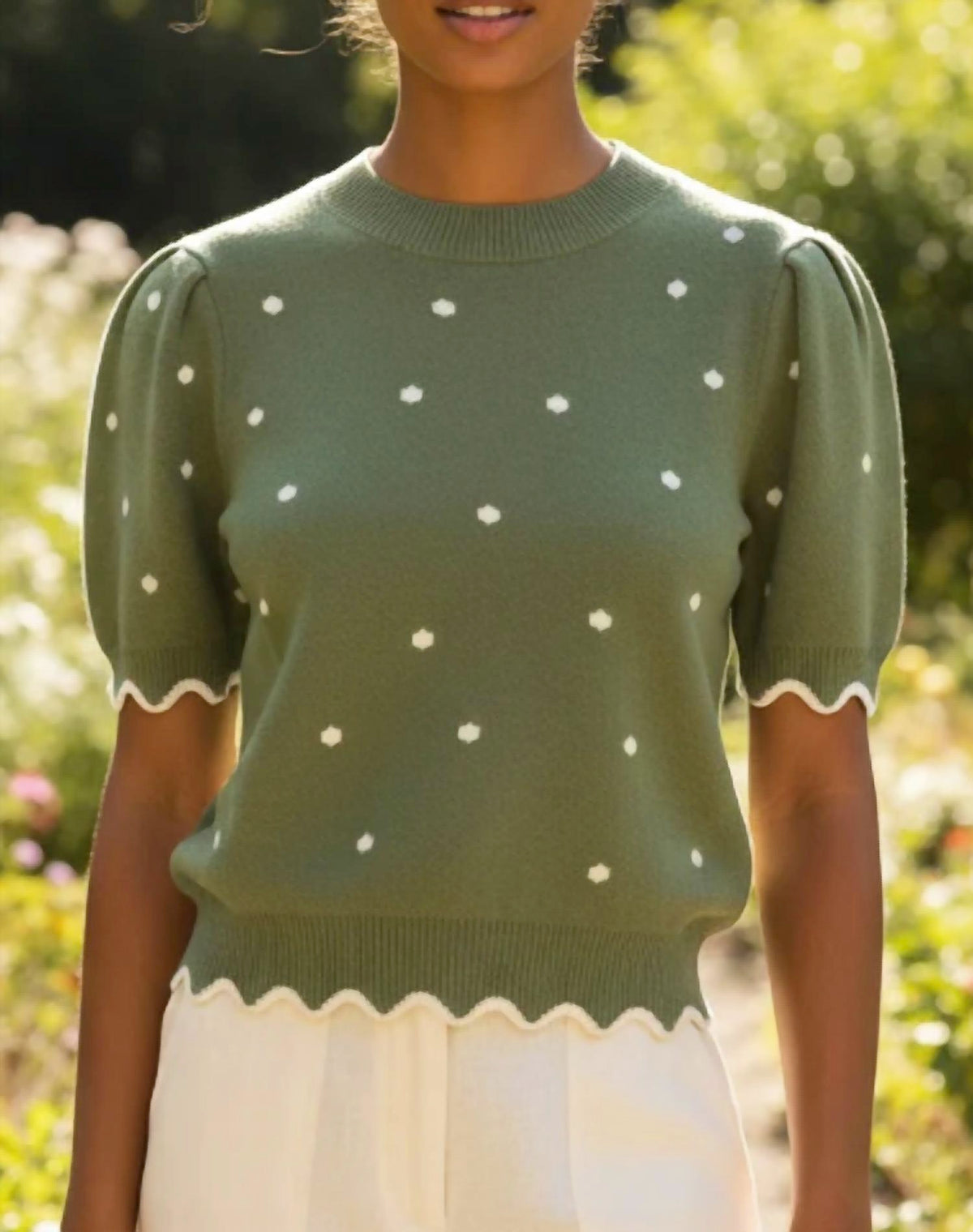 She + Sky - High Tea And Polka Dots Top