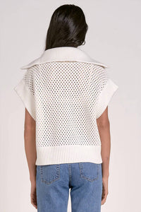 Elan - 1/4 Zip Oversized Collar Sweater