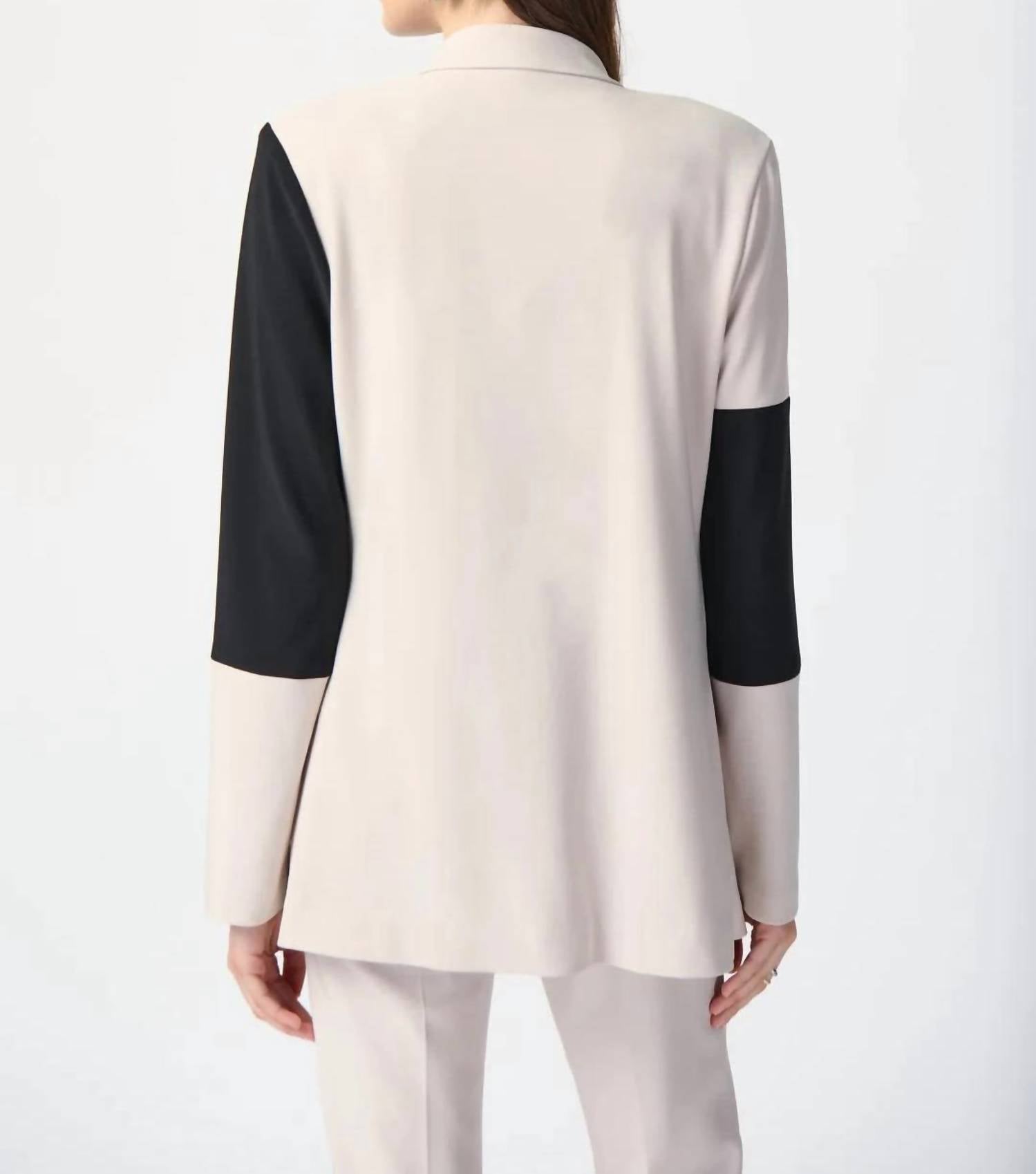 Joseph Ribkoff - Color Block Bonded Straight Blazer