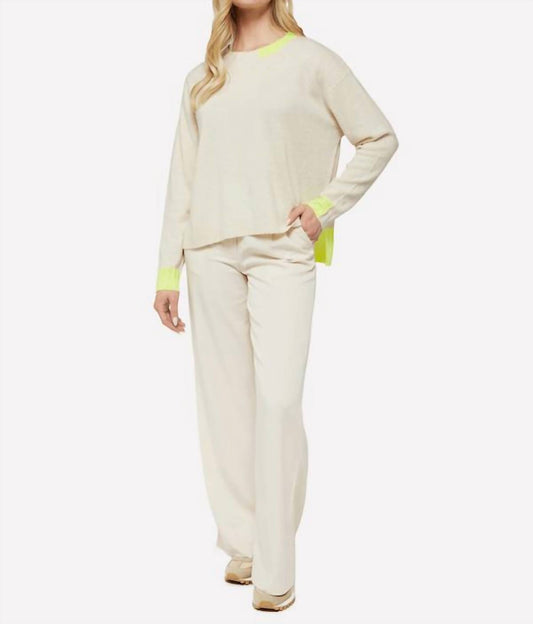 Brodie Cashmere - Billie Contrast Crew Neck Jumper