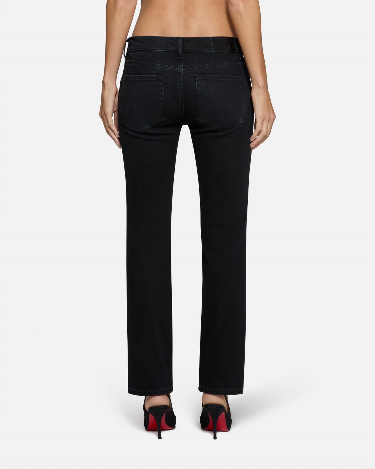 EB Denim Lola Slim Cigarette Jeans in black - women's jeans - alternate view