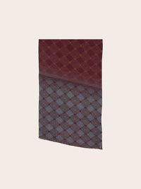 V. FRAAS Women's Geo Metallic Plisse Scarf in denim dust - women's scarf - alternate view