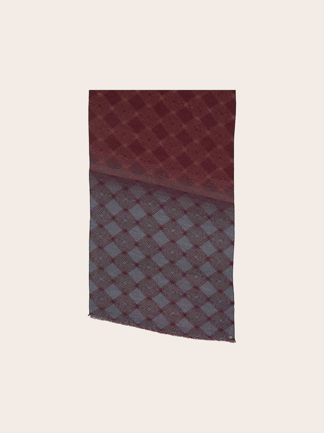 V. FRAAS Women's Geo Metallic Plisse Scarf in denim dust - women's scarf - alternate view
