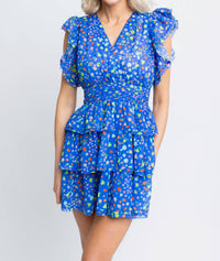 Karlie - Summer Fruit Floral V-neck Dress