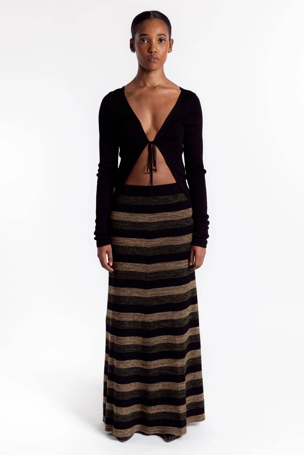 Ganni - Ribbed Merino Maxi Skirt