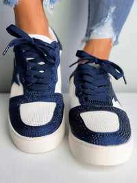 Corkys Footwear Women's Legendary Crystal Star Sneakers in navy - women's sneaker - detail view