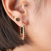 Gold & Honey - Women's Twist Hoop Earrings