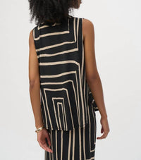Joseph Ribkoff - Silky Knit Geometric Print Sleeveless Top